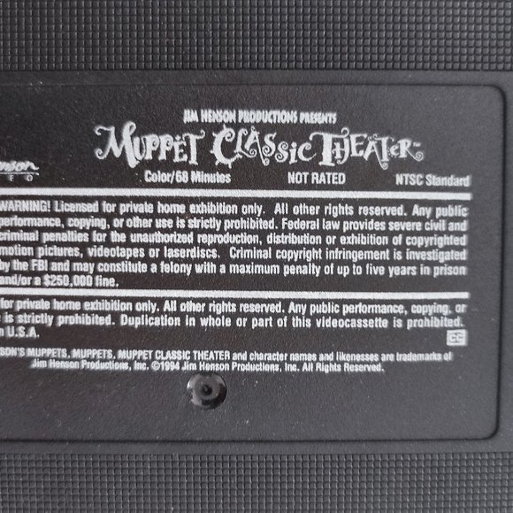 Vintage VHS Muppet Classic Theater kids / family movie - Picture 3 of 4